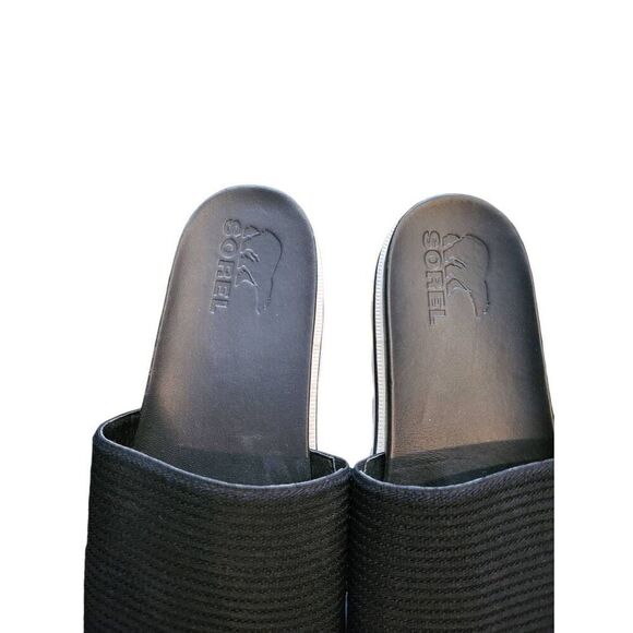 Sorel Sandals Women's 9 Black Roaming Easy Slide Platform Comfort - Picture 3 of 6